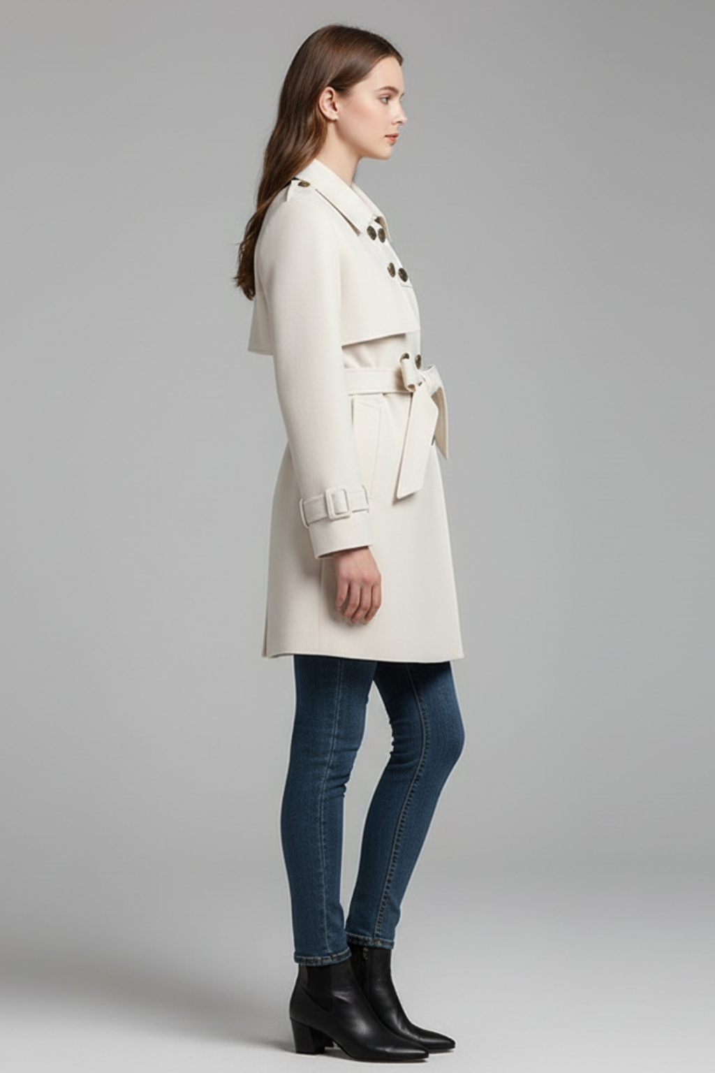 Women’s Double-Breasted Belted Trench Coat