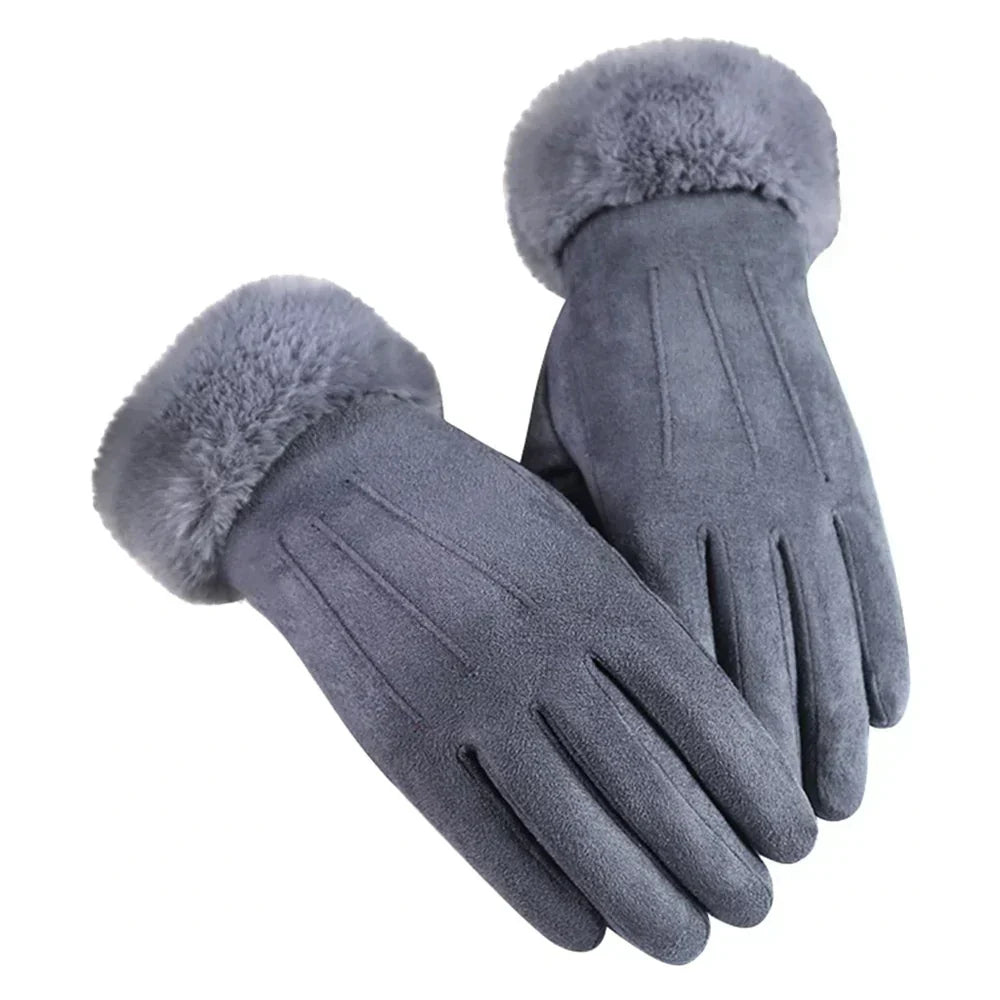 Trendy Suede Ladies Gloves - Mirella
