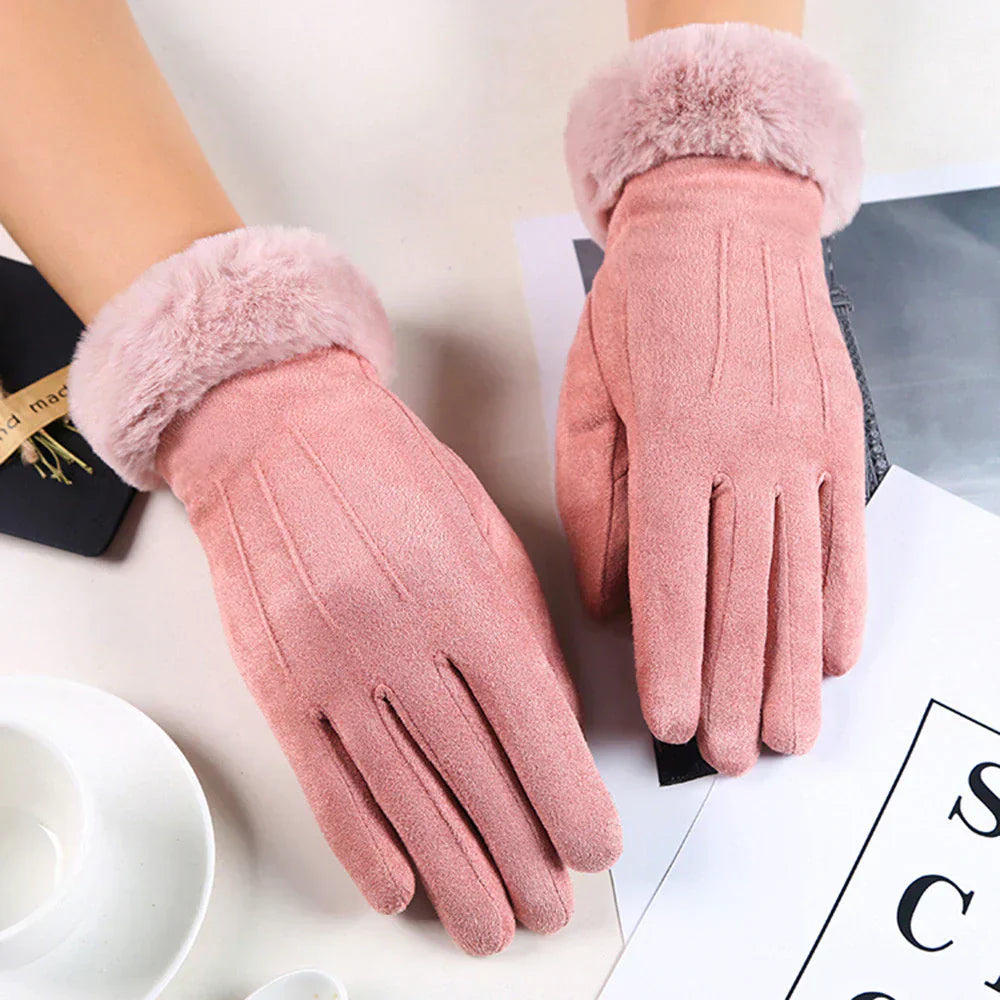 Trendy Suede Ladies Gloves - Mirella